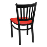 Metal School House Chair - Red